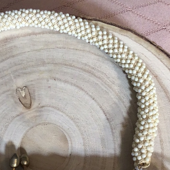 Vintage Hong Kong 1960s cream colored beaded purse in excellent condition - Picture 4 of 14